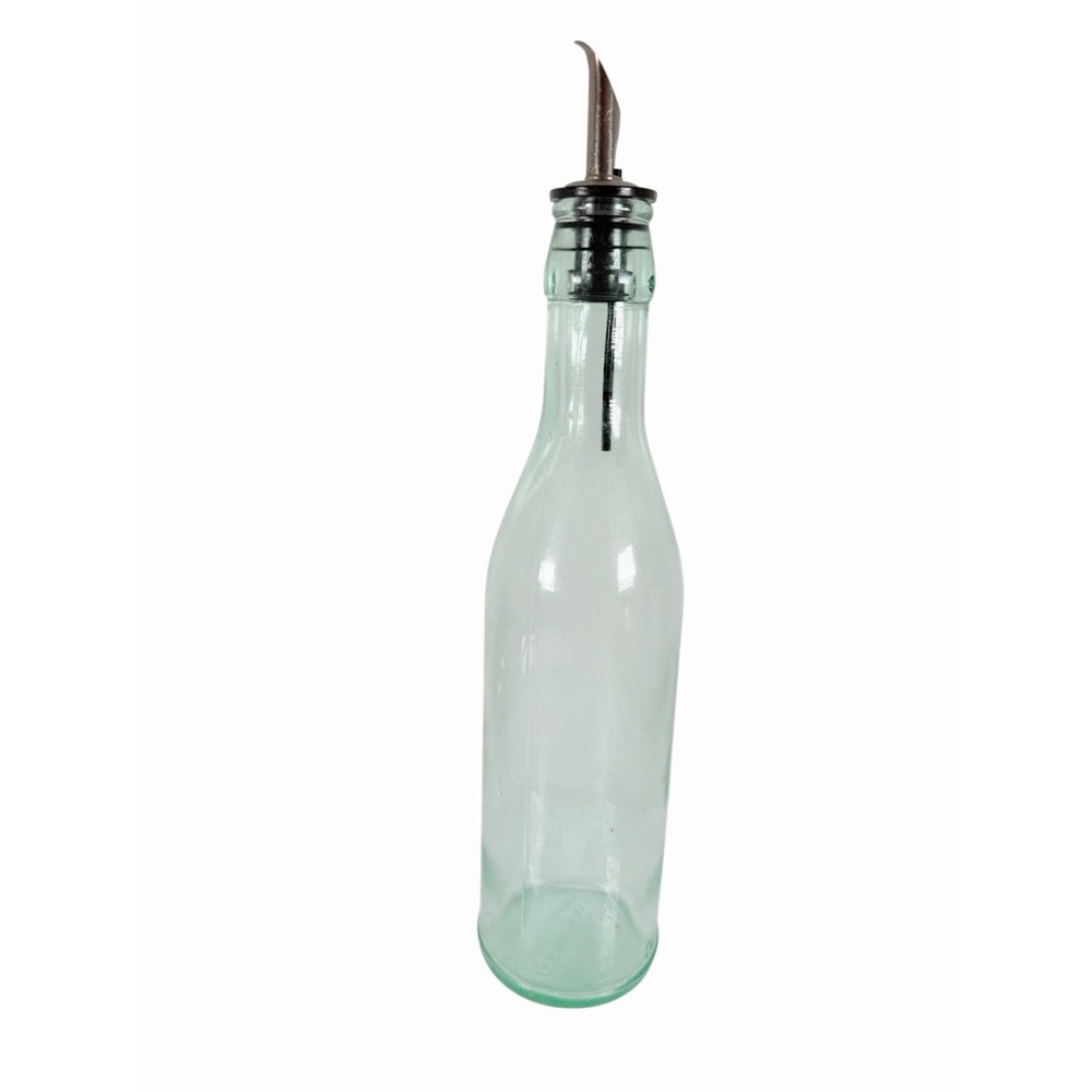 10 1/2" GLASS SALAD OIL VINEGAR BOTTLE